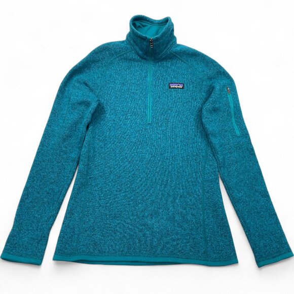 Patagonia Fleece Turquoise Zip Collar Pullover Sweater Jacket Women's Small - Picture 4 of 10